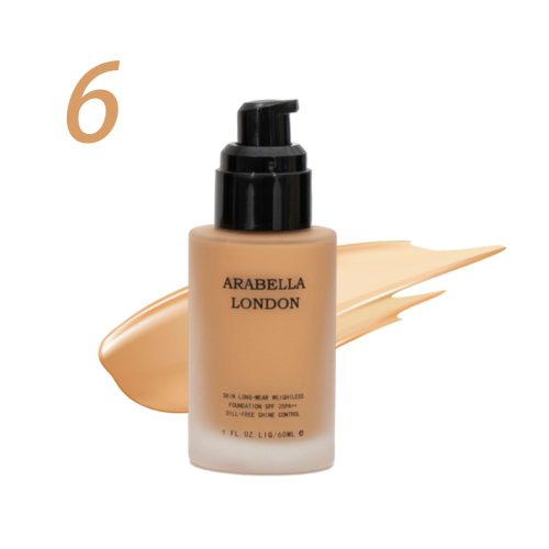 Arabella London Foundation Full Coverage Flawless Finish SPF 60mL shade 6